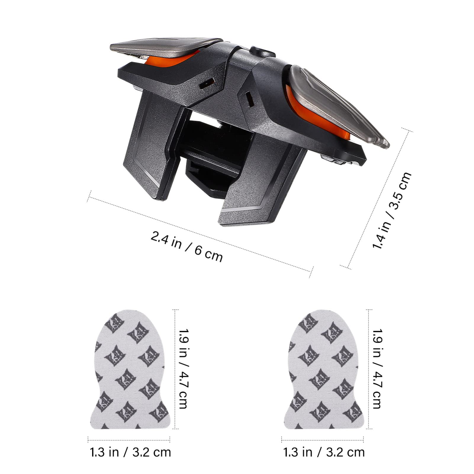 Sosoport Ergonomic Gaming Controller 1 Set Controls Game Triggers with Cable Telefono Gaming Triggers Game Triggers Cell Phone Charging Cable Six-Finger Chicken Eating Artifact: Abs