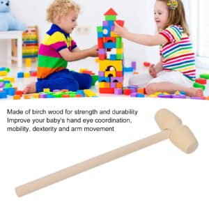 Jeanoko Kids Hammer Wood, 30pcs Mini Wooden Hammer Kids Toys Wooden Crab Lobster Mallet Small Wooden Mallet for Breakable Chocolate Heart