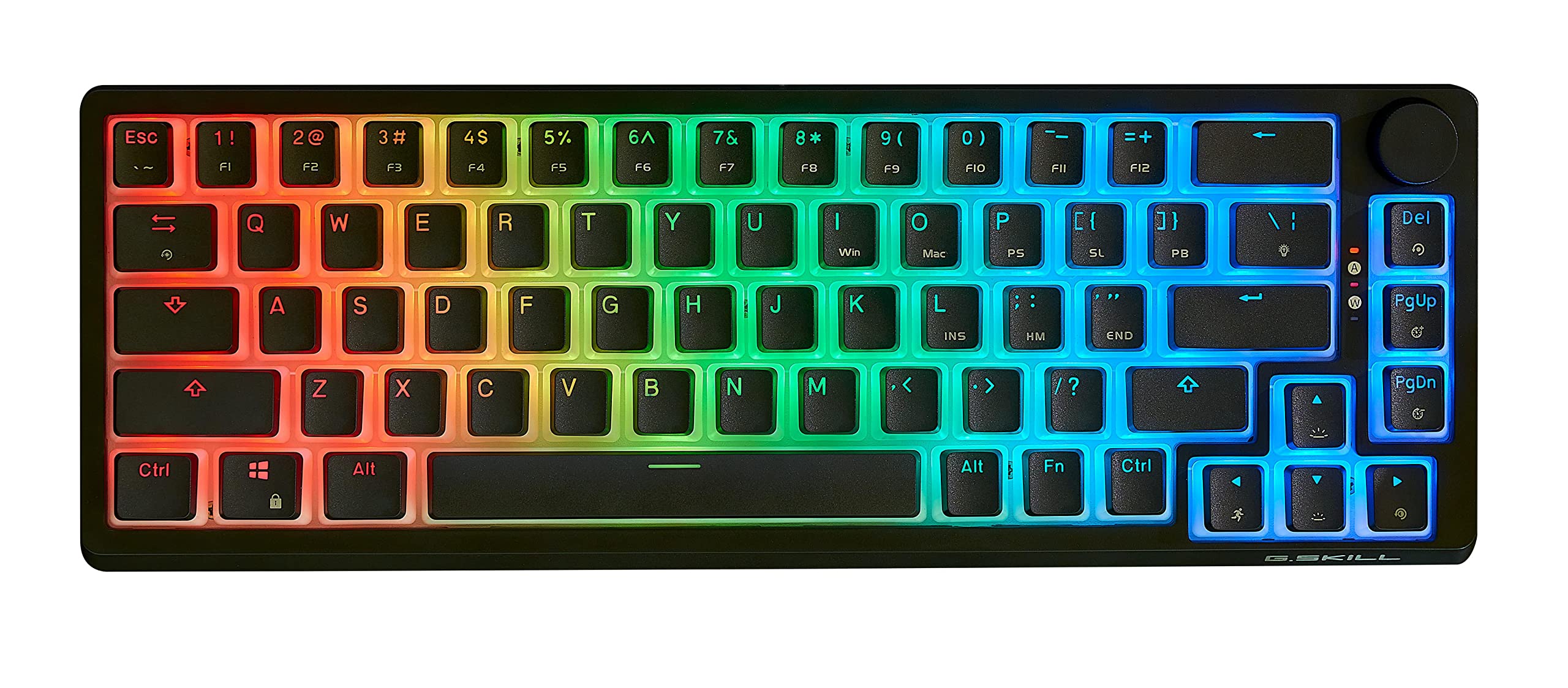 G.Skill KM250 RGB 65% (67-Key) Mechanical Keyboard, PBT Dual Injection Keycap (Black)