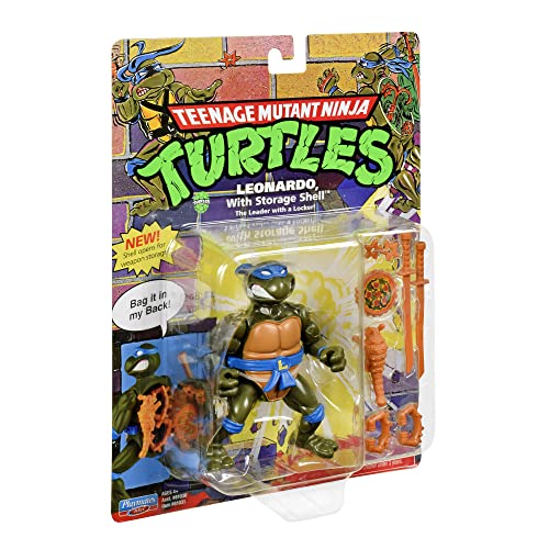 Teenage Mutant Ninja Turtles: 4” Original Classic Storage Shell Leonardo Basic Figure by Playmates Toys