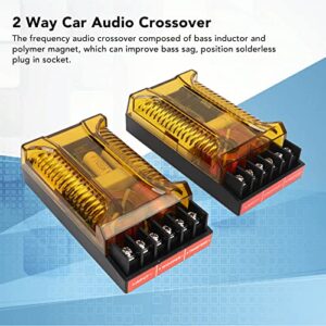 Car Audio Crossover, 1 Pair Max Power 120W 2 Way Car Audio Passive Crossover 60w Output Universal Electronic Audio Crossover Car Audio Tweeter for Vehicle