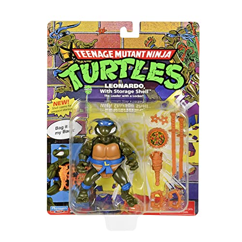 Teenage Mutant Ninja Turtles: 4” Original Classic Storage Shell Leonardo Basic Figure by Playmates Toys