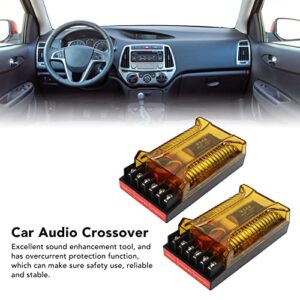 Car Audio Crossover, 1 Pair Max Power 120W 2 Way Car Audio Passive Crossover 60w Output Universal Electronic Audio Crossover Car Audio Tweeter for Vehicle