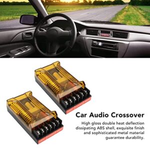 Car Audio Crossover, 1 Pair Max Power 120W 2 Way Car Audio Passive Crossover 60w Output Universal Electronic Audio Crossover Car Audio Tweeter for Vehicle