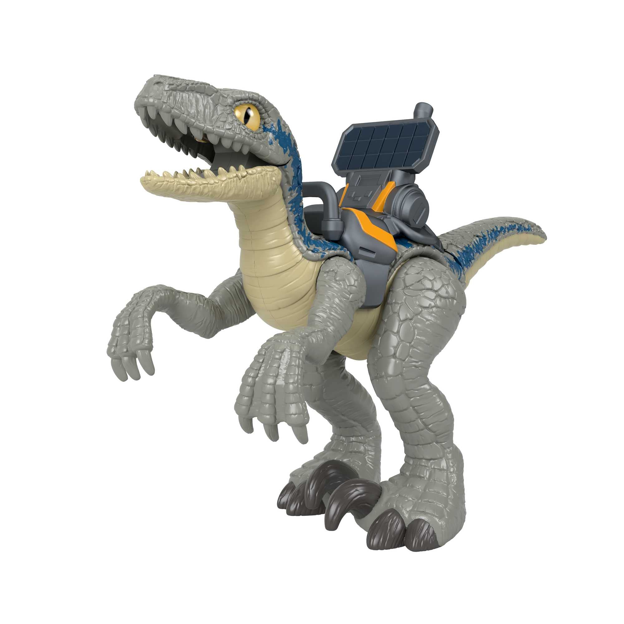 Fisher-Price Imaginext Jurassic World Dinosaur Toys Track & Trail Dino Pack Play Set with Owen Grady & Blue The Raptor for Ages 3+ Years