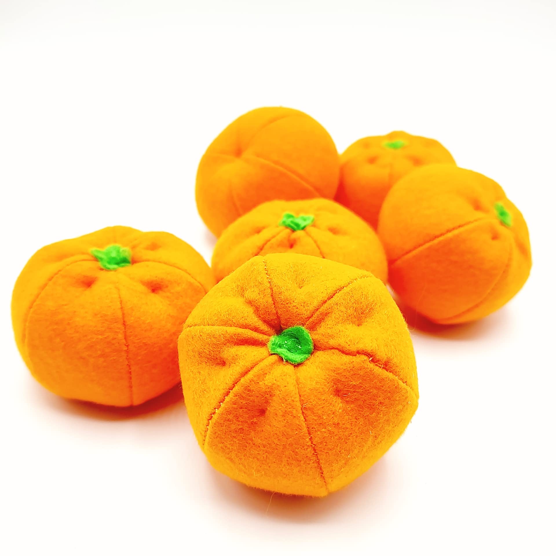 Orange, tangerine, mandarin play felt food, pretend play for kids kitchen, plush fruit, stuffed citrus, fake toys, gift for birthday (2 citrus)