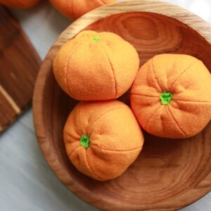 Orange, tangerine, mandarin play felt food, pretend play for kids kitchen, plush fruit, stuffed citrus, fake toys, gift for birthday (2 citrus)