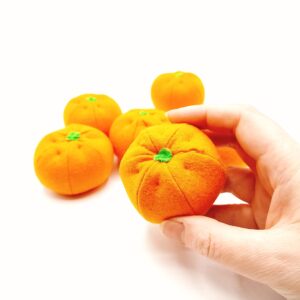 Orange, tangerine, mandarin play felt food, pretend play for kids kitchen, plush fruit, stuffed citrus, fake toys, gift for birthday (2 citrus)