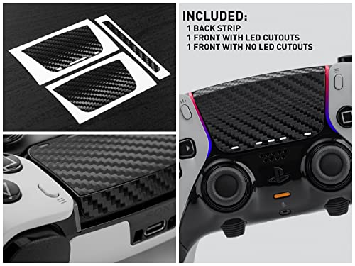 Skin Compatible with Dualsense Edge - TouchProtect Cover to Protect, Add Style, & Enhance Your PS5 Dualsense Controller's Trackpad with Texture! (Carbon Fiber - Black)