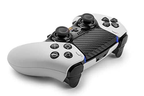 Skin Compatible with Dualsense Edge - TouchProtect Cover to Protect, Add Style, & Enhance Your PS5 Dualsense Controller's Trackpad with Texture! (Carbon Fiber - Black)