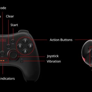 Acer Nitro Wired Gaming Controller - Featuring Joystick, Directional Pad, Turbo Button, Action Buttons and LED Indicator Lights - Compatible with Windows and Android Devices