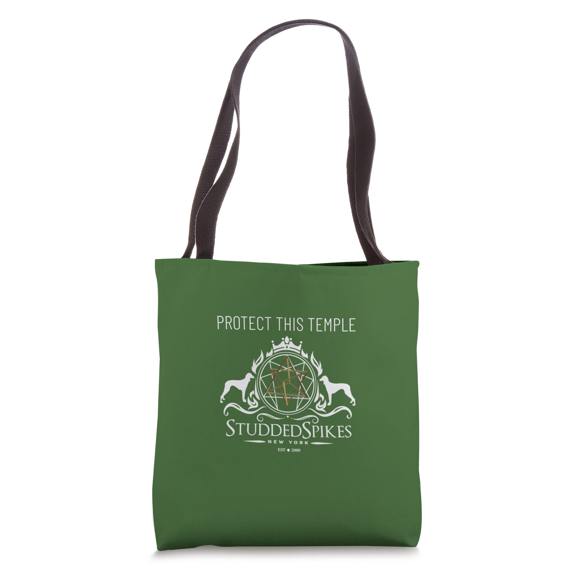 StuddedSpikes by Djamee Protect This Temple Tote Bag