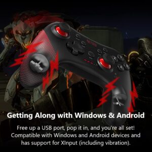 Acer Nitro Wired Gaming Controller - Featuring Joystick, Directional Pad, Turbo Button, Action Buttons and LED Indicator Lights - Compatible with Windows and Android Devices