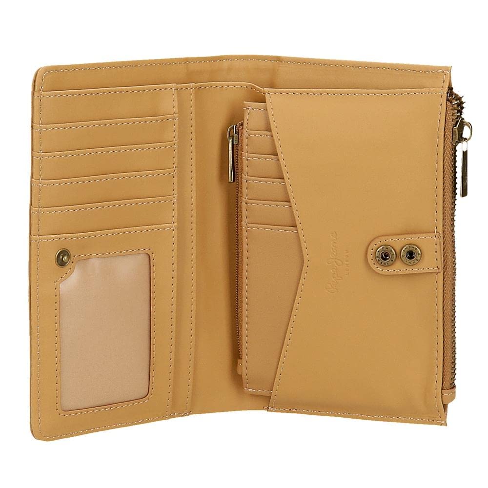 Pepe Jeans Women's Lena Wallet, Brown, Cartera con Tarjetero