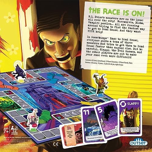 Goosebumps Race to Dead House - The Game of Werewolves, Blobs and Vampire Poodles - for 2 to 4 Players Ages 7 and up