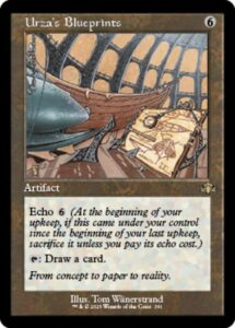 magic: the gathering - urza's blueprints (391) - retro frame - dominaria remastered