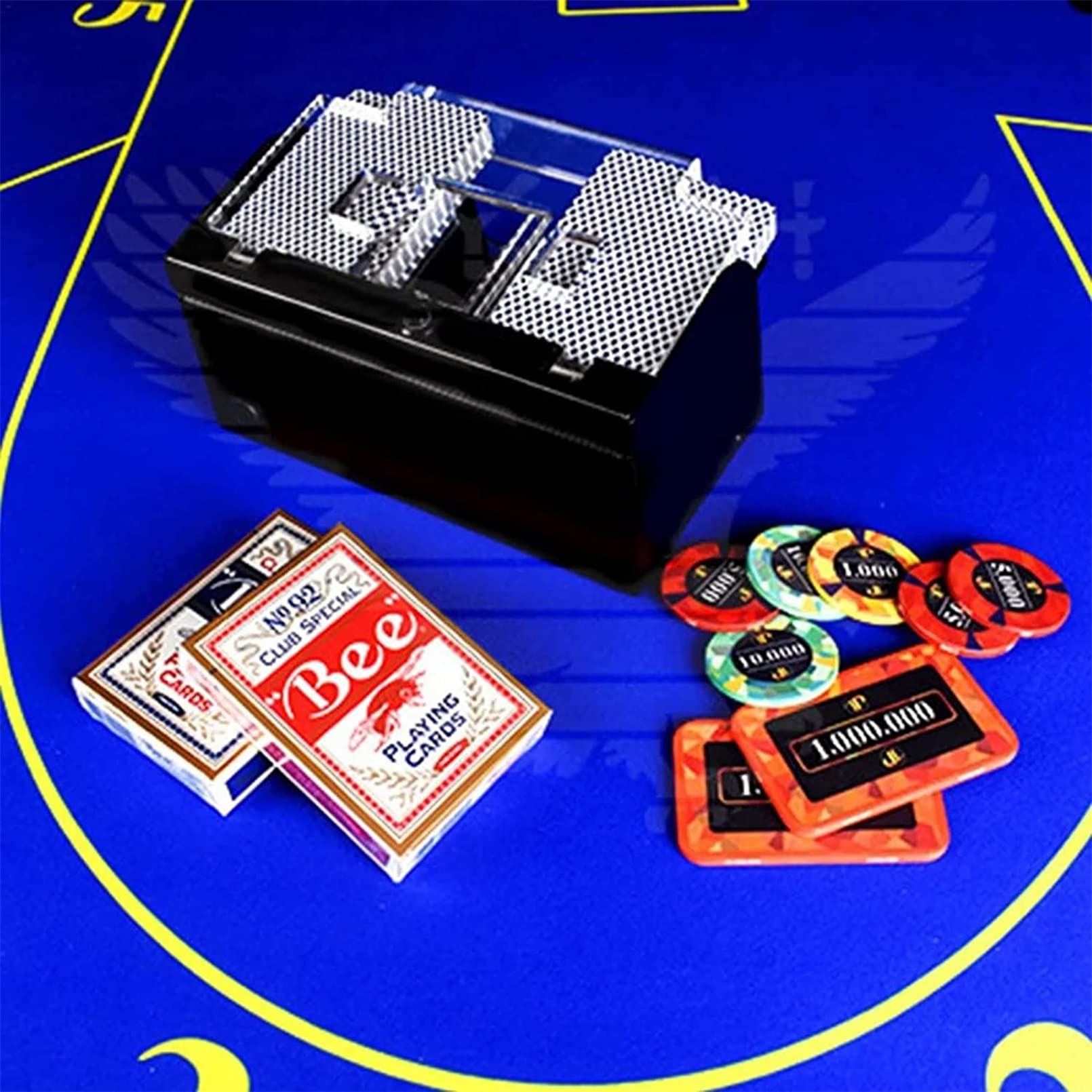 BDBD Automatic Card Shuffler - Electronic Casino Poker Card Shuffling Machine - 2 Decks Playing Cards for Home & Party