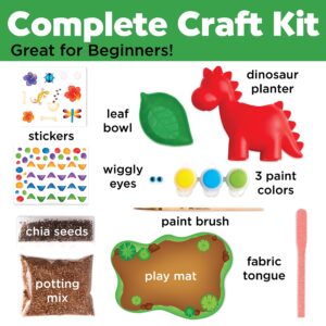 Creativity for Kids Dinosaur Self Watering Plant Pet, Kids Plant Growing Kit, Dinosaur Crafts for Boys and Girls Ages 6-8+, Medium