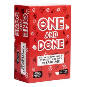 One and Done - A Fast-Paced Word Guessing Party Game for Families, Adults and Kids Age 14 and Up - Survive The Sabotage to Win