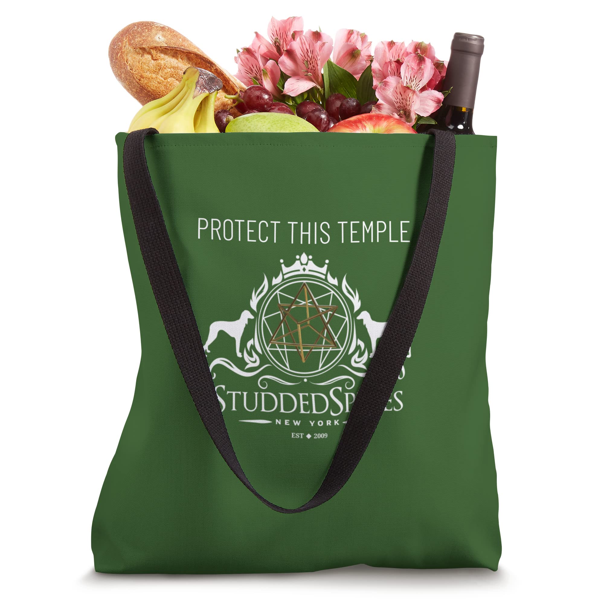 StuddedSpikes by Djamee Protect This Temple Tote Bag