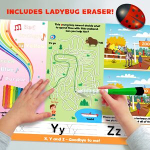 Hapinest Write and Erase Learn to Write Alphabet ABC Tracing Activity Boards for Preschool Kids Ages 3 4 5 6 Years Old and Up