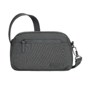 travelon anti-theft metro dome crossbody, gray heather