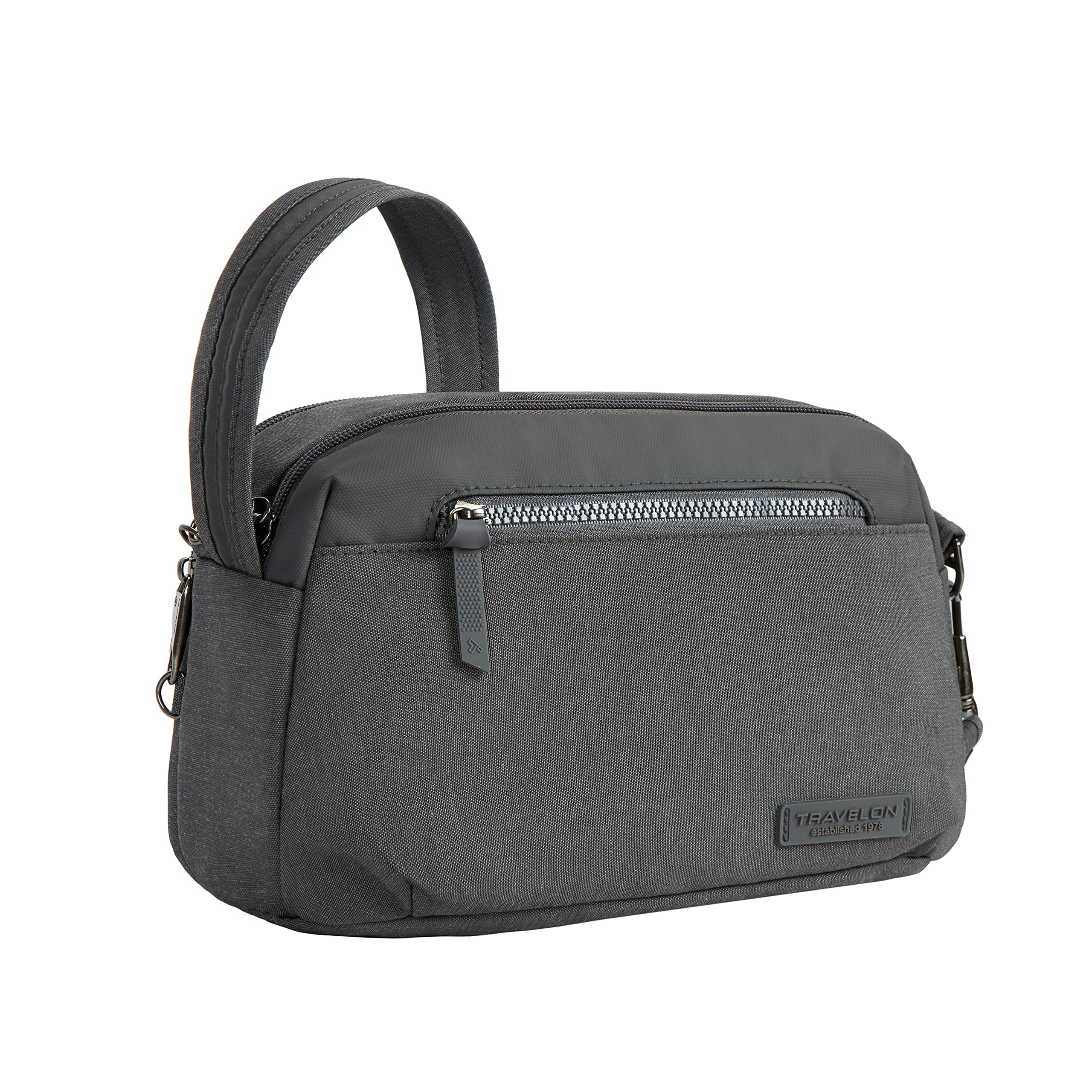 Travelon Anti-Theft Metro Dome Crossbody, Gray Heather