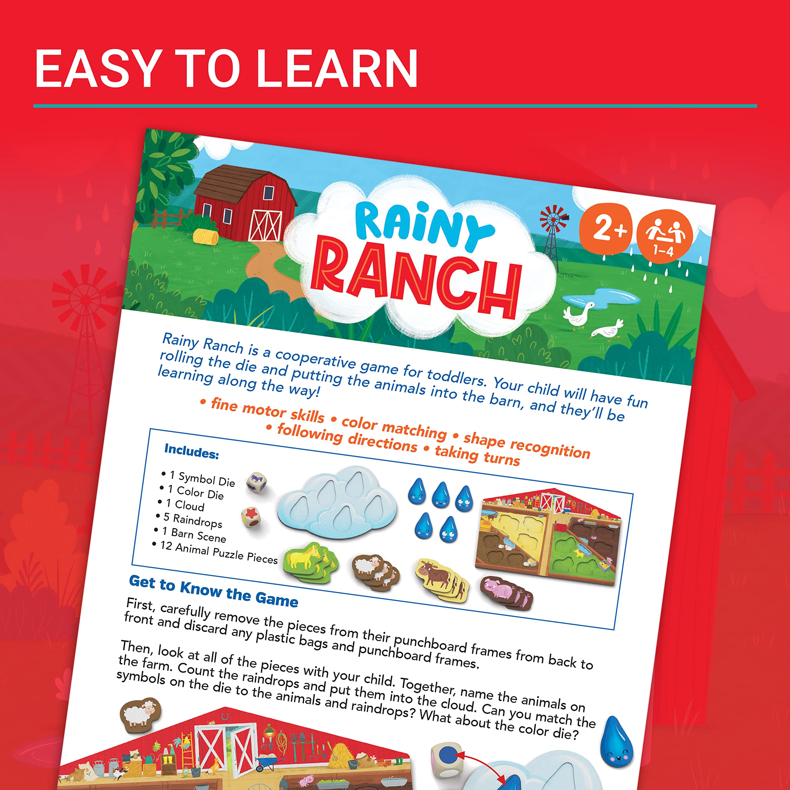 Ravensburger Rainy Ranch - Engaging Cooperative Game for Toddlers | Skill Development | Flexibility for Growing Minds | Stimulates Imagination