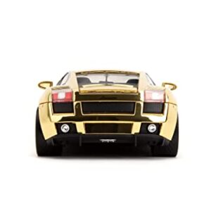 Fast & Furious 1:24 Lamborghini Gallardo Gold Chrome Die-Cast Car, Toys for Kids and Adults