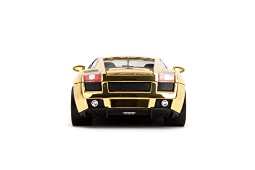 Fast & Furious 1:24 Lamborghini Gallardo Gold Chrome Die-Cast Car, Toys for Kids and Adults