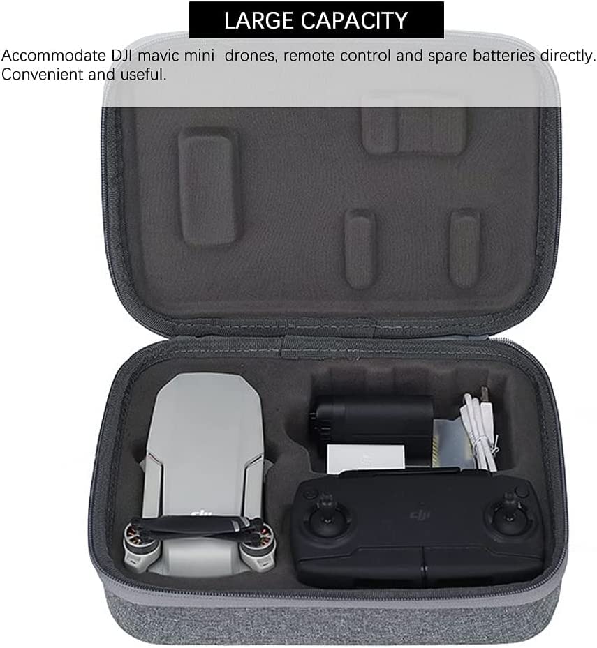 CAMRISE Original Carrying Case for DJI Mavic Mini/Mini SE Drone Accessories, Waterproof Drone Storage Bag (Grey)