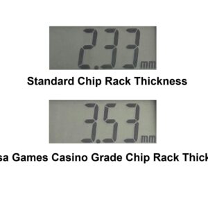 Versa Games 10 Clear Acrylic Poker Chip Trays with Cover - Casino Grade - 30% Thicker Than Standard Chip Trays - For Standard Size Poker Chips & Clay Poker Chips - 10 Chip Racks - Each Holds 100 Chips