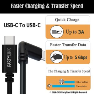 PartyLink 10ft(3m) USB Type-C Cable | Compatible with Oculus Quest & Quest2 Link | High Speed Data Transfer & Fast Charging | USB-A Adapter [USB-IF Certified]