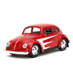 Punch Buggy 1:32 Scale 1959 Volkswagen Beetle Die-cast Car with Mini Gloves Accessory (Red), Toys for Kids and Adults