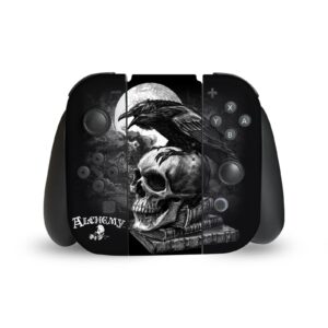 Head Case Designs Officially Licensed Alchemy Gothic Poe's Raven Gothic Vinyl Sticker Gaming Skin Decal Cover Compatible With Nintendo Switch Console & Dock & Joy-Con Controller Bundle