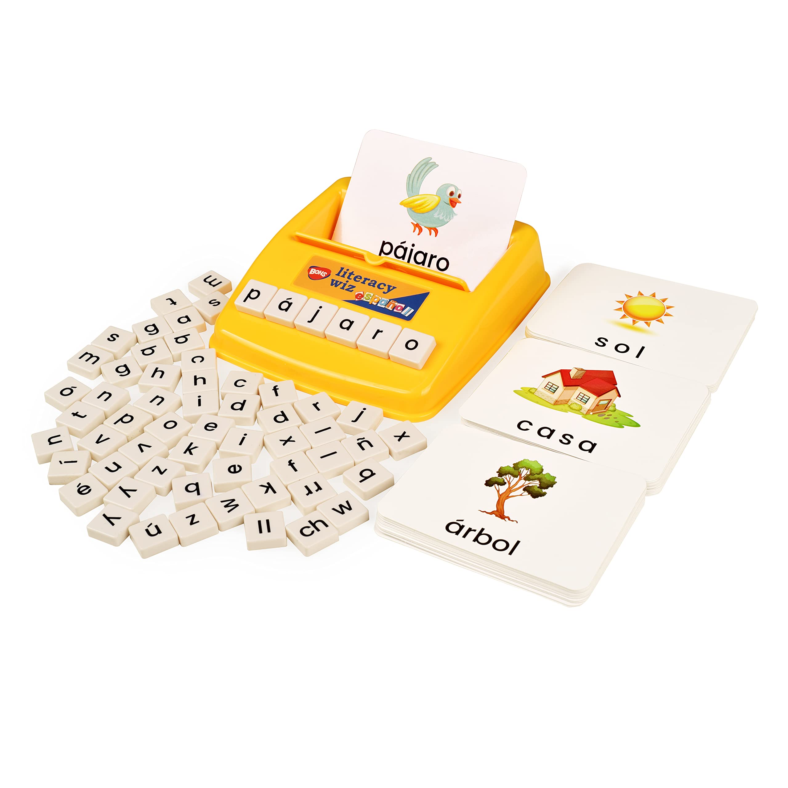 BOHS Spanish and English Literacy Wiz Game - Preschool Language Learning Educational Toys