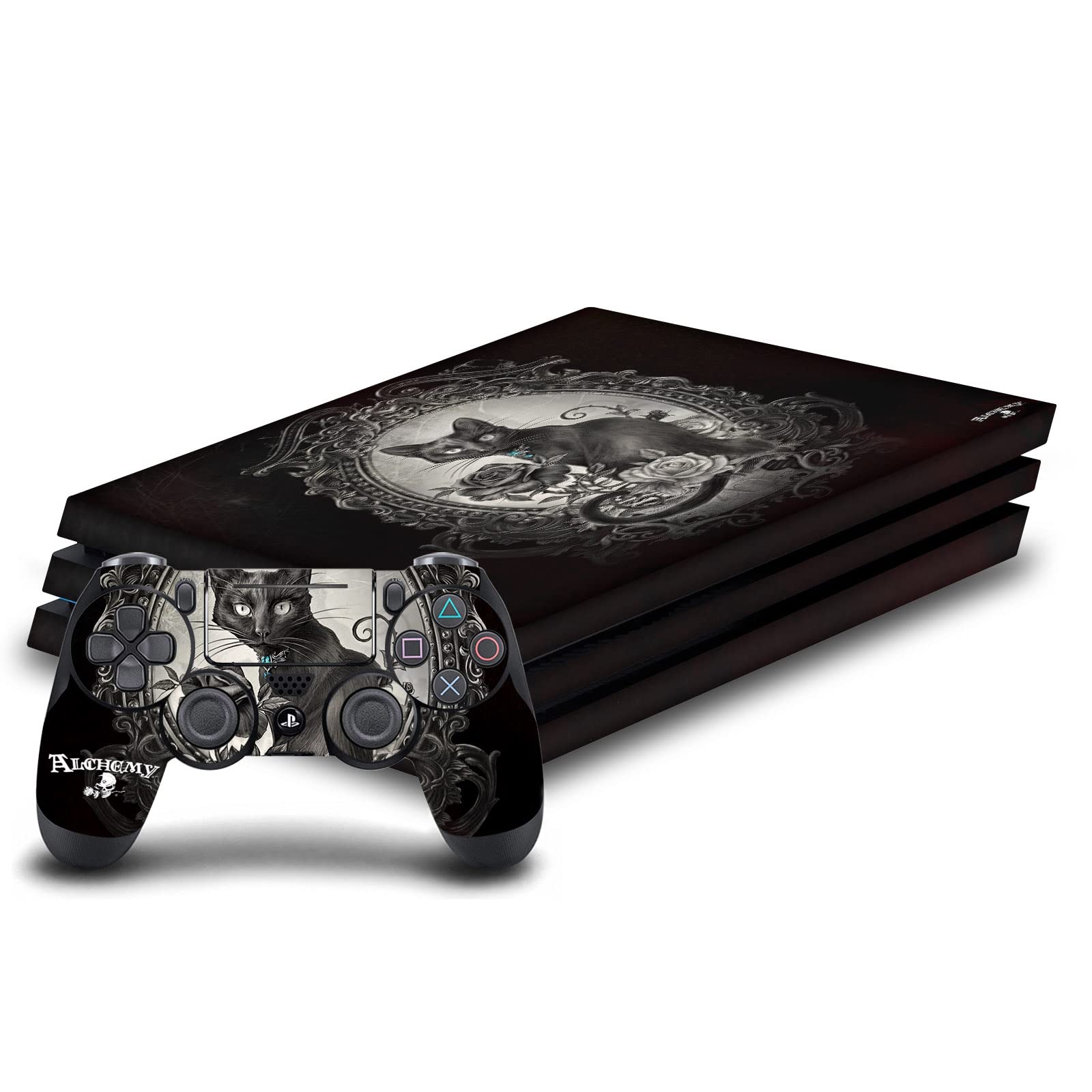 Head Case Designs Officially Licensed Alchemy Gothic Paracelsus Cat Gothic Vinyl Sticker Gaming Skin Decal Cover Compatible With Sony PlayStation 4 PS4 Pro Console and DualShock 4 Controller