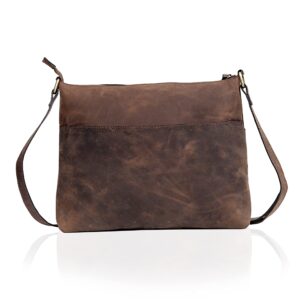 Vintage Leather Women's Crossbody bags Medium Size Sling Women Purse, Shoulder bags & Handbags