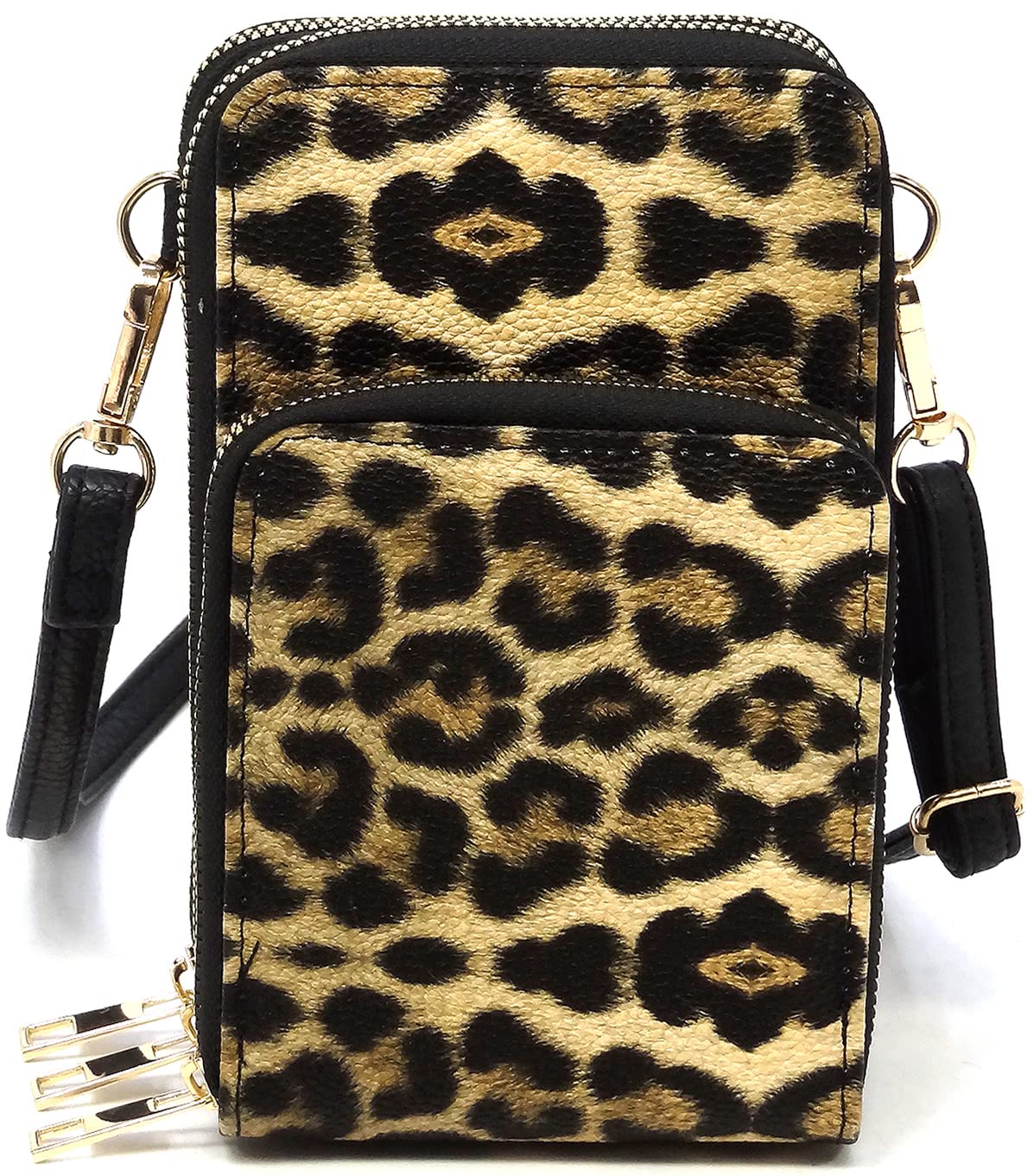 MIZUBA Small Crossbody Cell Phone Purse Mini Messenger Shoulder Bag Crossbody Wallet with Credit Card Slots (A-Leopard)