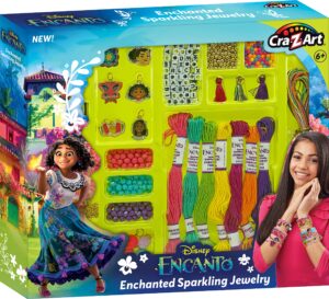 cra-z-art disney encanto enchanted sparkling jewelry bracelet kit, make 25 bracelets, ages 6 and up