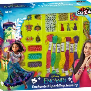 Cra-Z-Art Disney Encanto Enchanted Sparkling Jewelry Bracelet Kit, Make 25 Bracelets, Ages 6 and up