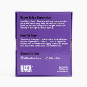 Beer Pressure Dizzy Date - Extra Spicy Expansion Pack. The Card Game for Date Night. Perfect Valentine's Day Gift!