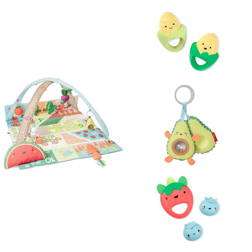 Skip Hop Activity Play Gym and Infant Rattle Toy Gift Set, Farmstand