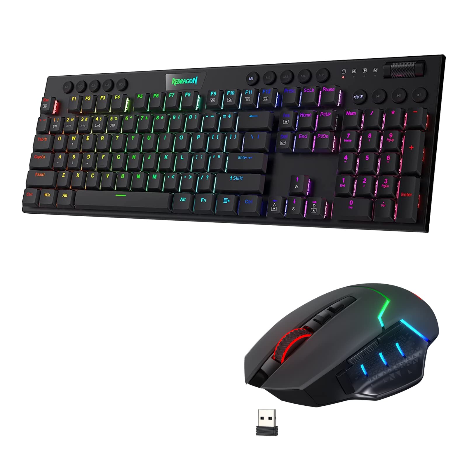 Redragon K618 Gaming Keyboard & M690 PRO Mouse Bundle