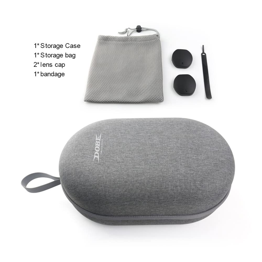 Hard Carry Case Storage Bag for PS VR2 Headset and Controllers,Portable Protective Box Travel Cover Storage Handbag with Lens Cap Protector,39*24*16cm