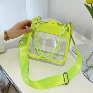 Clear Bag for Women Clear Handbag Concert Bag Stadium Approved Clear Purse Shoulder Crossbody Bag Satchel Hobo Bag