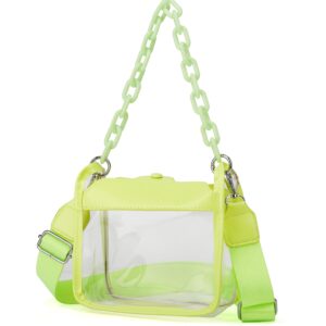 Clear Bag for Women Clear Handbag Concert Bag Stadium Approved Clear Purse Shoulder Crossbody Bag Satchel Hobo Bag