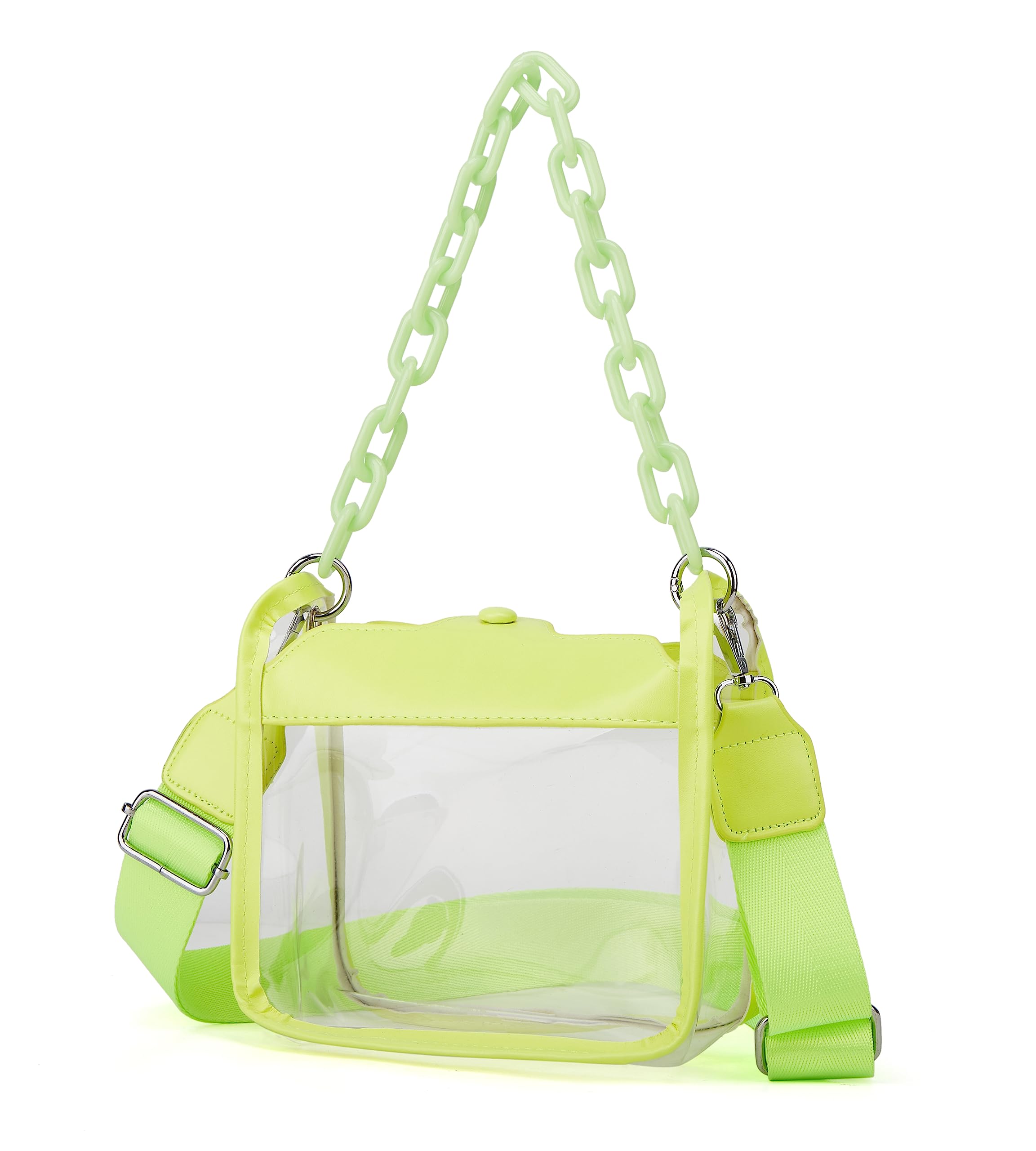 Clear Bag for Women Clear Handbag Concert Bag Stadium Approved Clear Purse Shoulder Crossbody Bag Satchel Hobo Bag