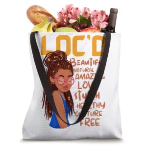 Loc'd Hair Black History Month Black Queen Dreadlocks Tote Bag