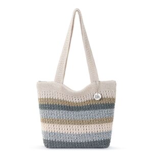 the sak casual classics hand-crochet tote, desert stripe